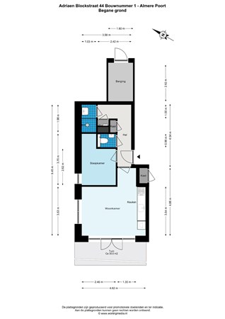 Floorplan - Adriaen Blockstraat 44A, 1363 LT Almere